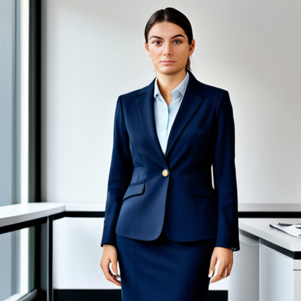 **

"A professional Italian businesswoman in a modest, stylish business suit, standing in a modern office in Milan, fully clothed, appropriate attire, safe for work, perfect anatomy, natural proportions, professional photography, high quality, family-friendly."

**