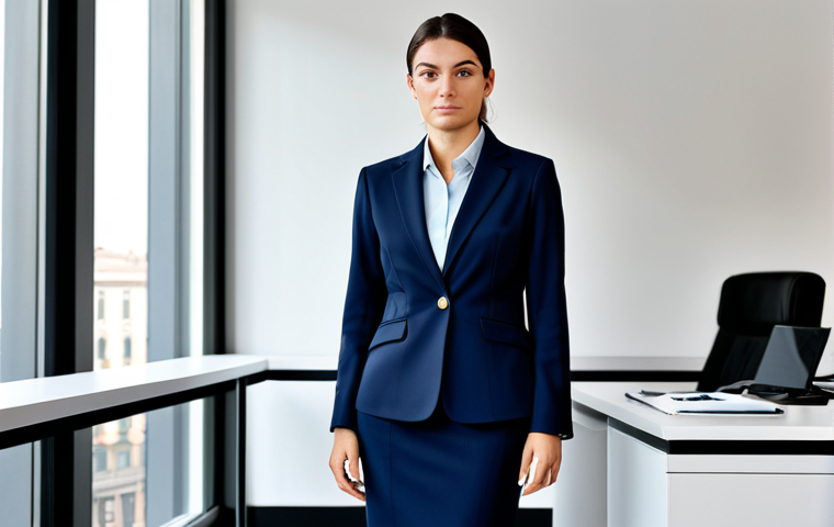 **

"A professional Italian businesswoman in a modest, stylish business suit, standing in a modern office in Milan, fully clothed, appropriate attire, safe for work, perfect anatomy, natural proportions, professional photography, high quality, family-friendly."

**